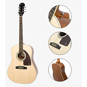 Epiphone J45 Studio Solid Top Acoustic Guitar, Natural